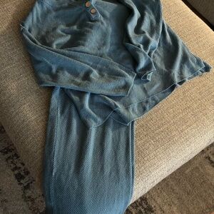 Blue Knit Lounge Set